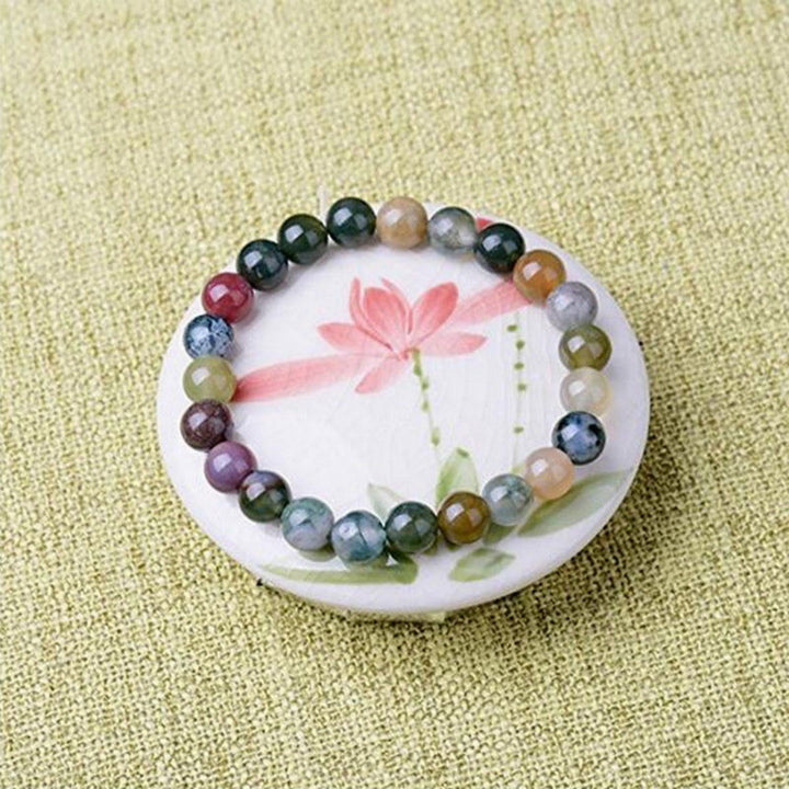 Buddha Stones  India Agate Beads Luck Yoga Bracelet - image 1