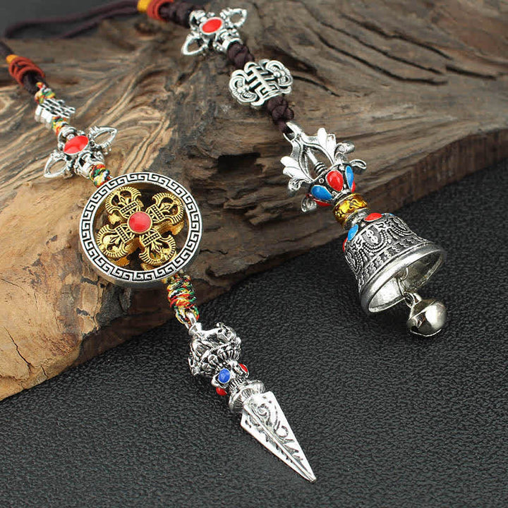 Tibet Om Mani Padme Hum Vajra Dorje Spiritual Car Hanging Decoration - image 2