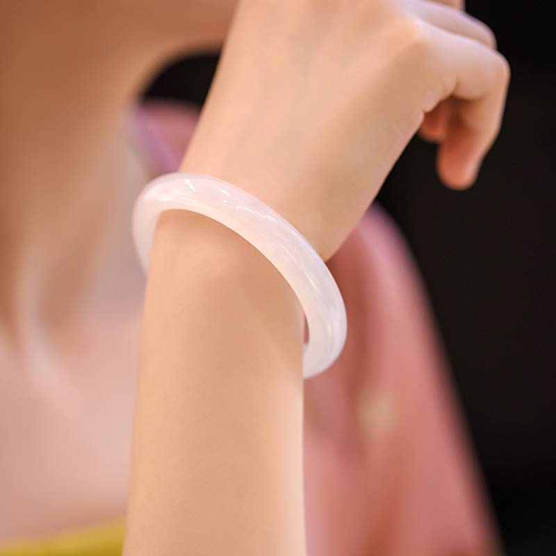 Buddha Stones Natural Chalcedony Harmony Positive Bracelet Bangle - image 2