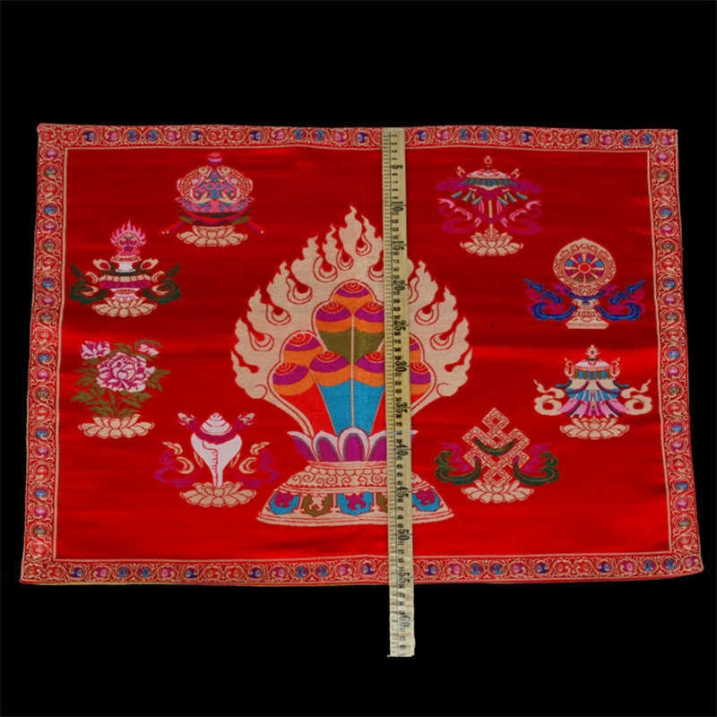 Prayer Altar Mat Healing Meditation 8 Auspicious Symbols Mat - image 5
