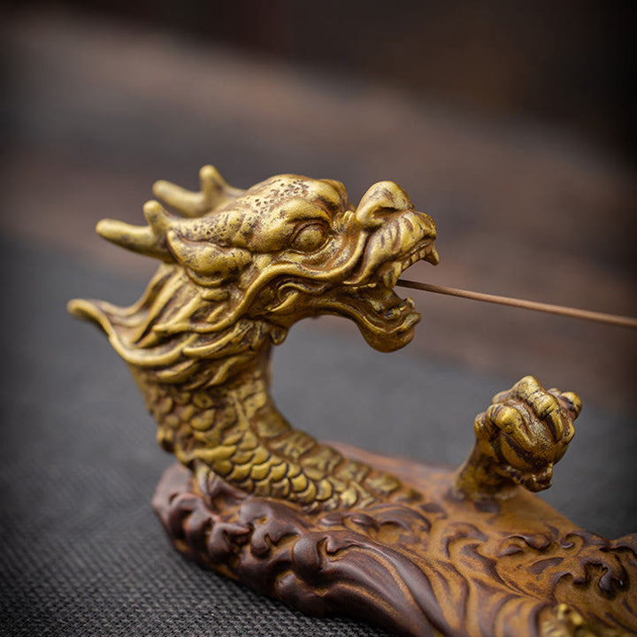 Buddha Stones Dragon Protection Ceramic Stick Incense Burner Decoration - image 4