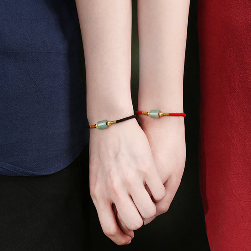 Buddha Stones Tibet Handmade Green Aventurine Red Stone Malachite Luck Protection Braided Rope Bracelet - image 11