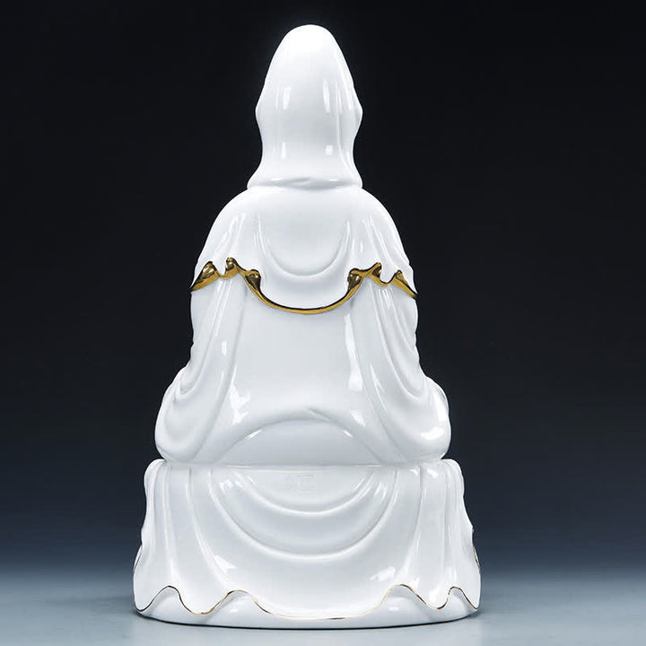 Buddha Stones Chenrezig Bodhisattva Avalokitesvara Success Ceramic Statue Home Decoration - image 6