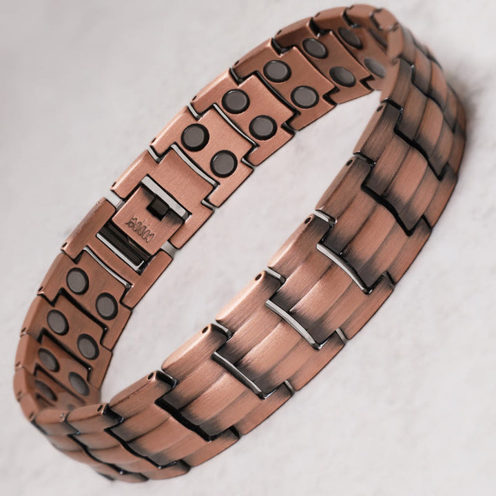 Vintage Magnetic Solid Copper Cuff Bracelet Bangle - image 0