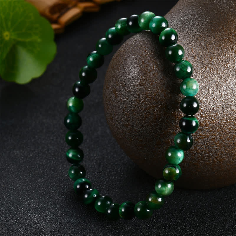 Buddha Stones Natural Green Tiger Eye Strength Bracelet - image 5