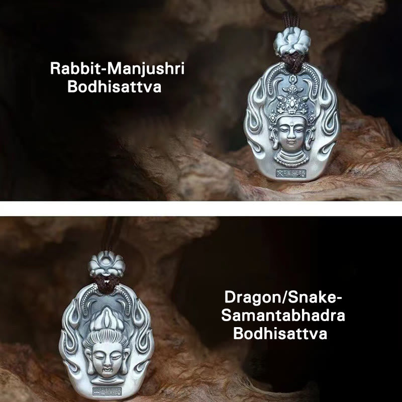 Buddha Stones Chinese Zodiac Natal Buddha Om Mani Padme Hum Lotus Compassion Necklace Pendant - image 21