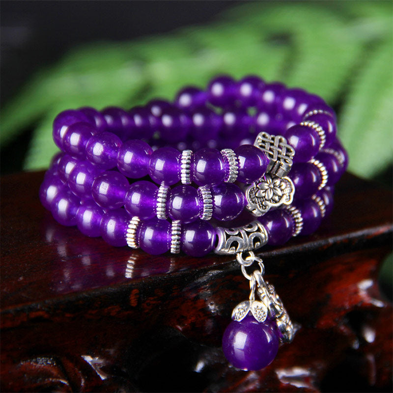 Buddha Stones The Amethyst Pixiu Wealth Bracelet - 0.31 in (8 mm) - image 0