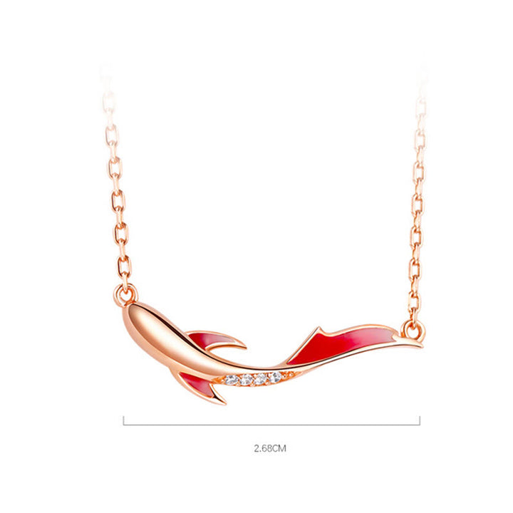 Buddha Stones 925 Sterling Silver Koi Fish Luck Zircon Prosperity Necklace Pendant - image 10