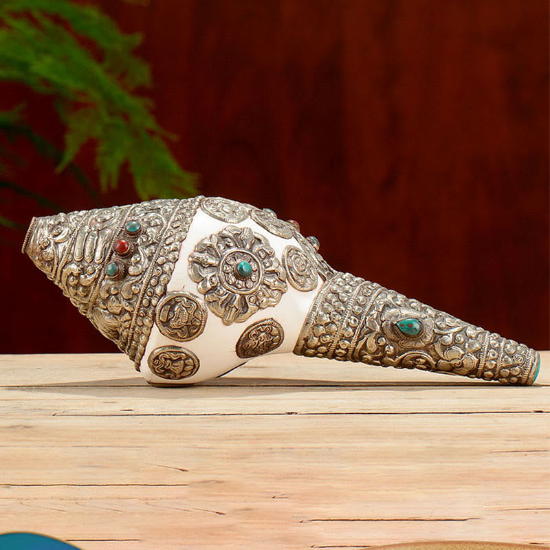 Tibetan Natural Shankha Conch Shell Seashell Wealth Lucky Home Decoration - image 9