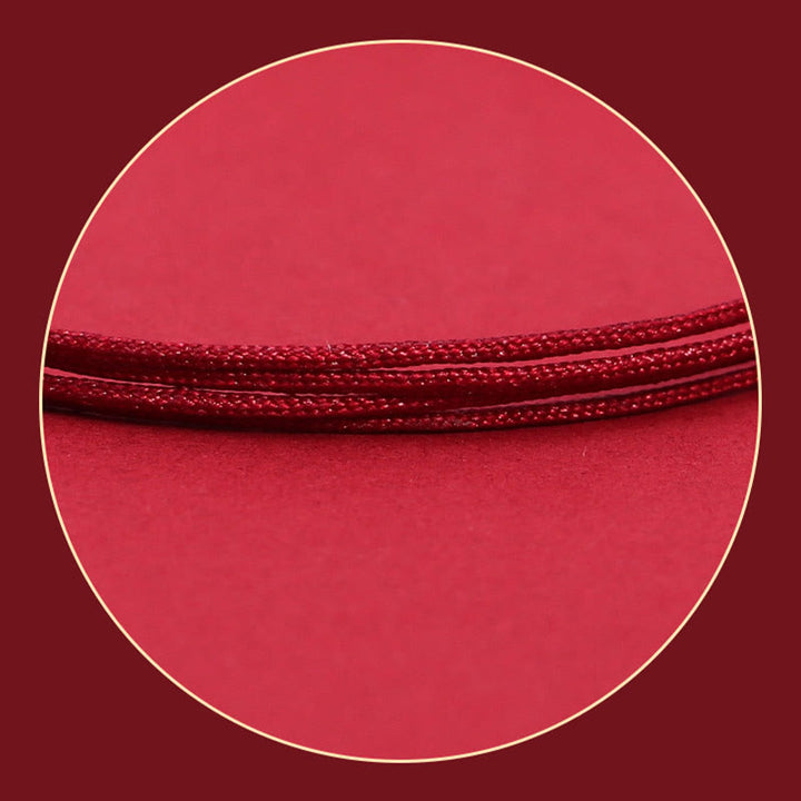 Buddha Stones 999 Sterling Silver PiXiu Strawberry Quartz Bead Wealth Luck Braided Bracelet - image 8