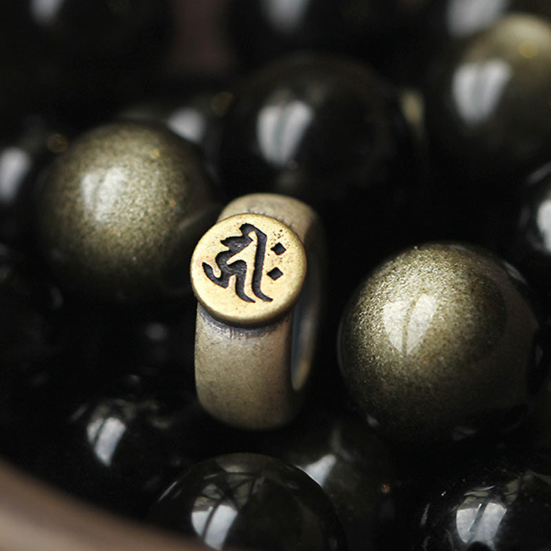 Buddha Stones Chinese Zodiac Natal Buddha Obsidian Purification Bracelet - image 14