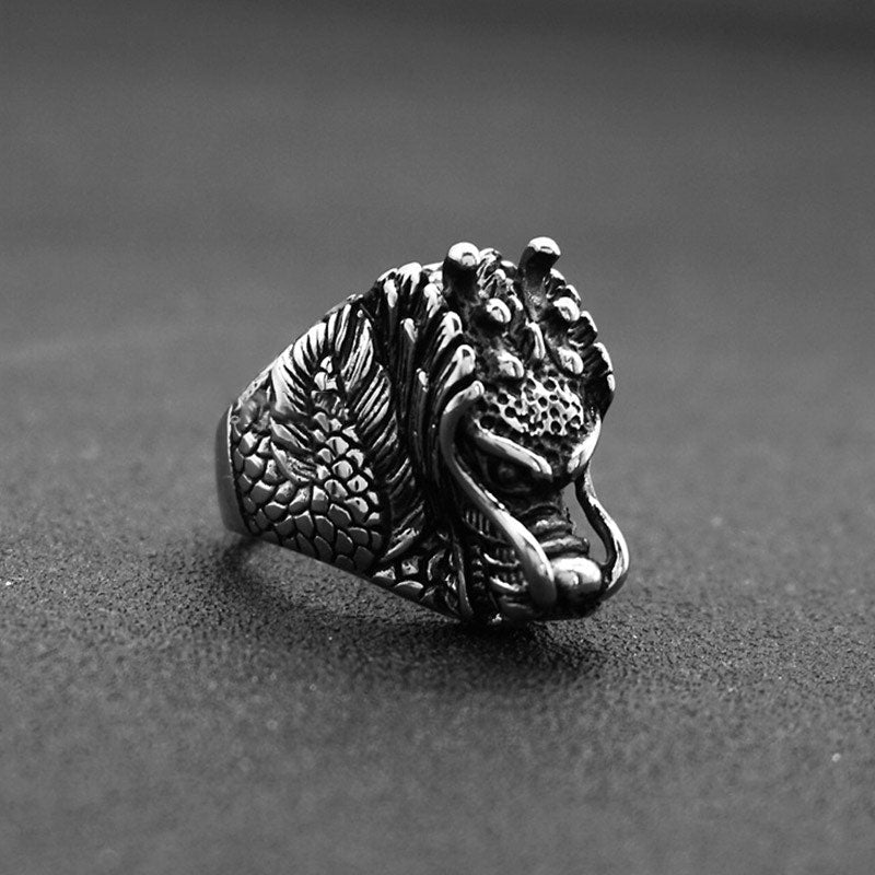 Dragon Balance Titanium Steel Ring - image 3