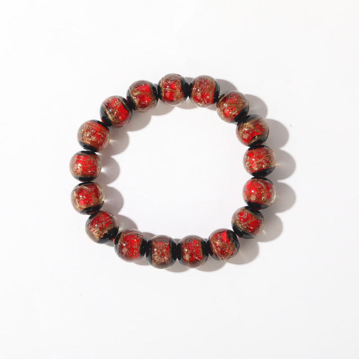 Buddha Stones Tibetan Classic Liuli Glass Bead Luck Wealth Bracelet - image 5