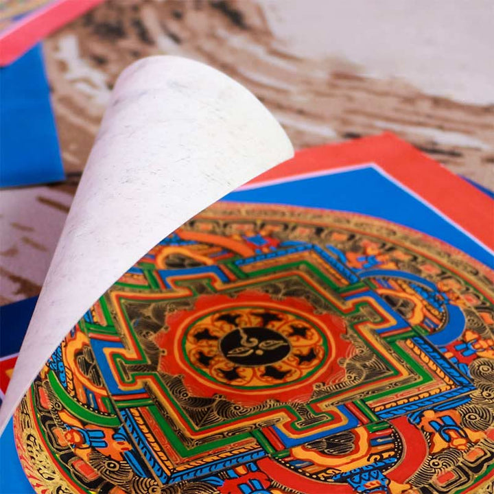 Buddha Stones Tibetan Handmade Thangka Painting Blessing Thangka Blind Box Random Color Pattern - image 11