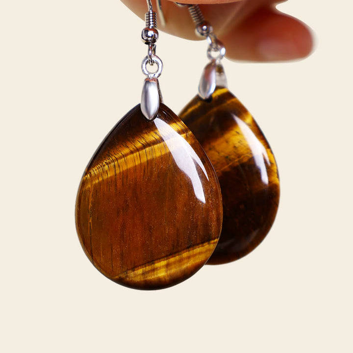 Buddha Stones Natural Aventurine Dangle Healing Drop Earrings - image 11