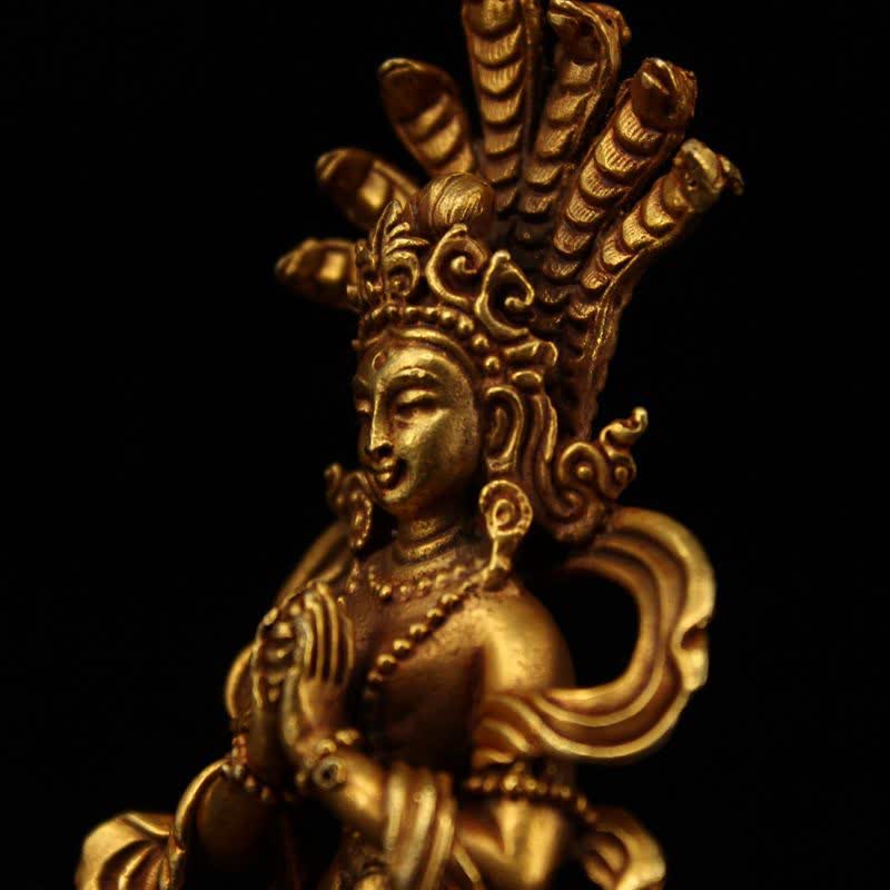 Buddha Stones Bodhisattva Nagarjuna Protection Copper Statue Decoration - image 5