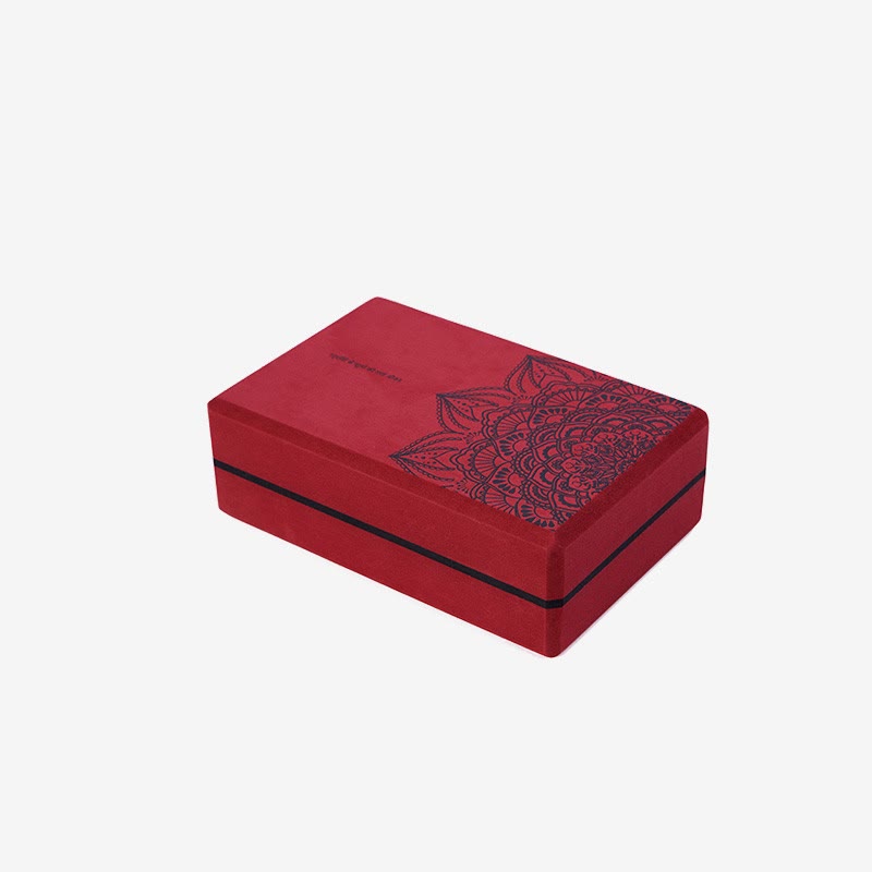 Buddha Stones Tibetan Mandala Mindful Soft Non-Slip Foam Yoga Block - Red Mandala - image 3