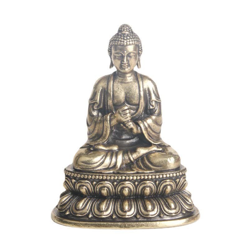 Buddha Stones Tathagata Buddha Serenity Copper Statue Decoration - image 8