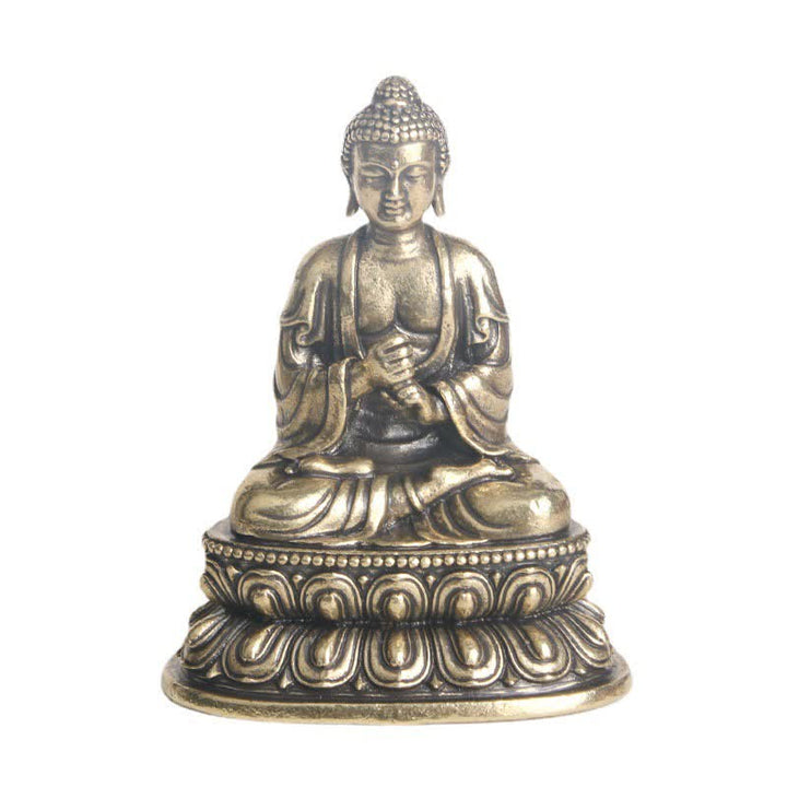Buddha Stones Tathagata Buddha Serenity Copper Statue Decoration - image 8