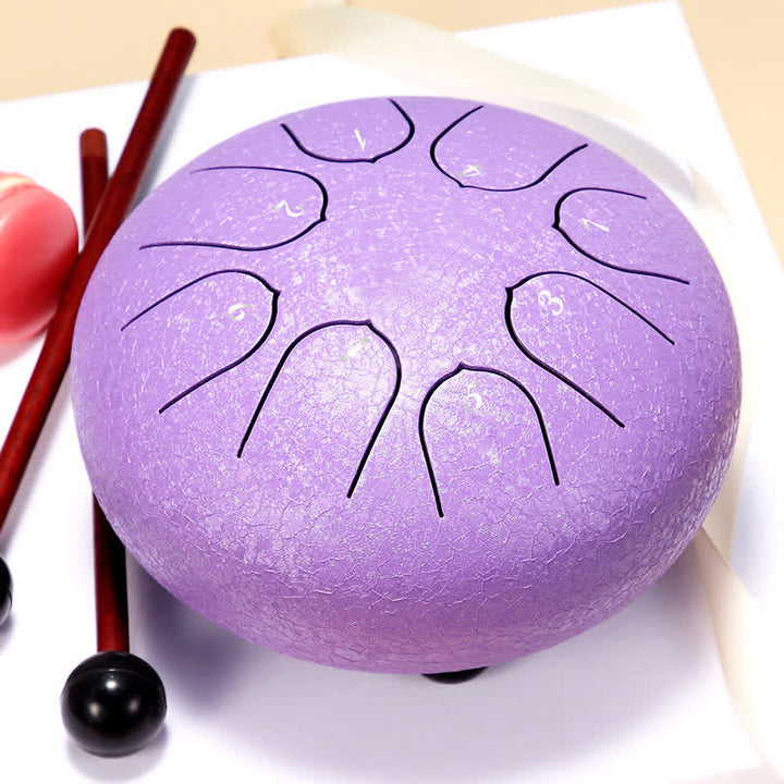 Buddha Stones Steel Tongue Drum Sound Healing Meditation Yoga Drum Kit - Purple - image 15