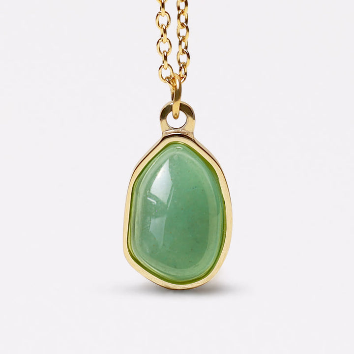 Buddha Stones Natural Green Aventurine Amethyst Rose Quartz Blessing Necklace Pendant - Green Aventurine - image 1