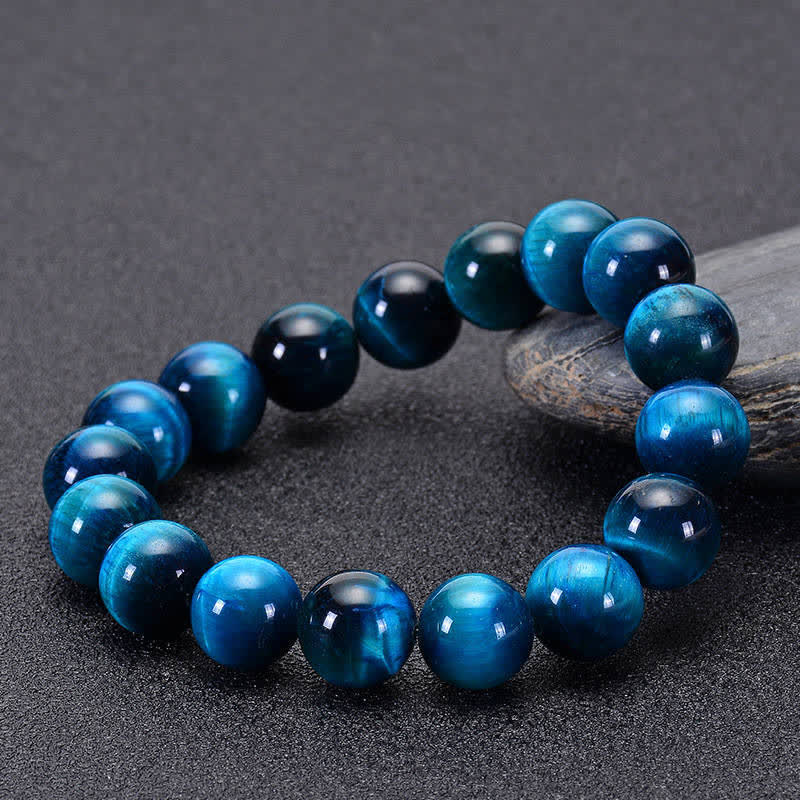 Buddha Stones Blue Tiger Eye Protection Bracelet - image 8