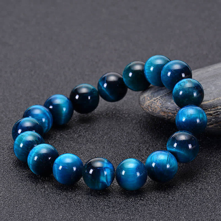 Buddha Stones Blue Tiger Eye Protection Bracelet - image 16