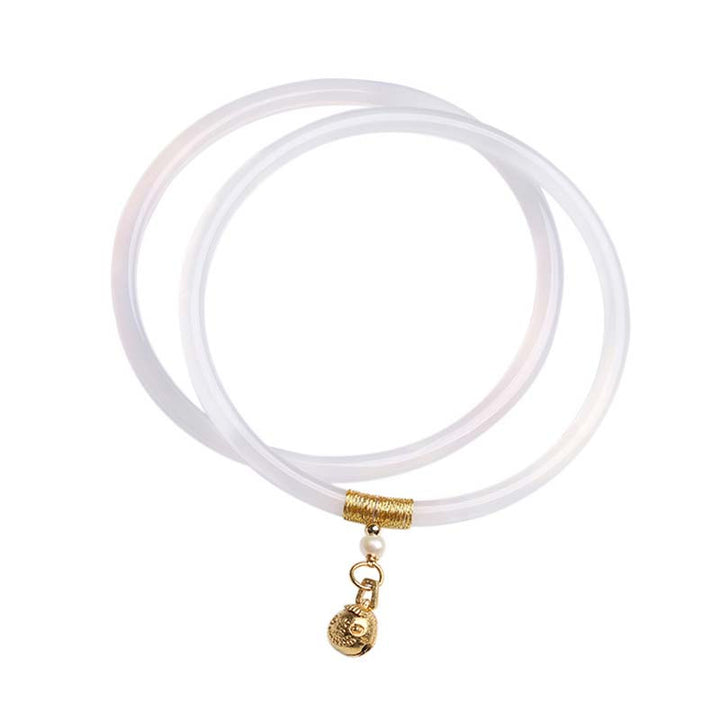 Buddha Stones Natural Cyan White Jade Success Bracelet - image 8