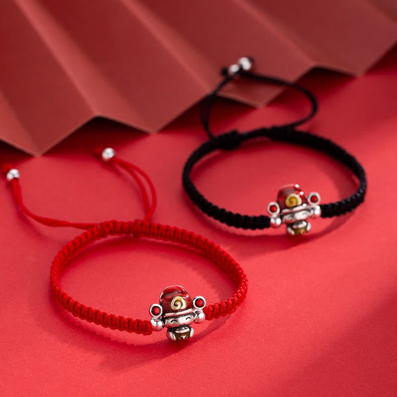 Buddha Stones God of Wealth Handmade Thread Luck Strength Braid Bracelet - image 0