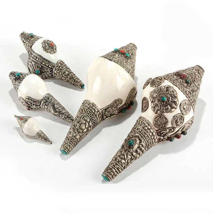 Tibetan Natural Shankha Conch Shell Seashell Wealth Lucky Home Decoration - image 19