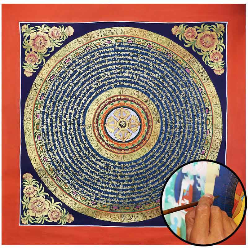 Buddha Stones Tibetan Handmade Thangka Painting Spiritual Blessing Blind Box Random Color Pattern - image 3