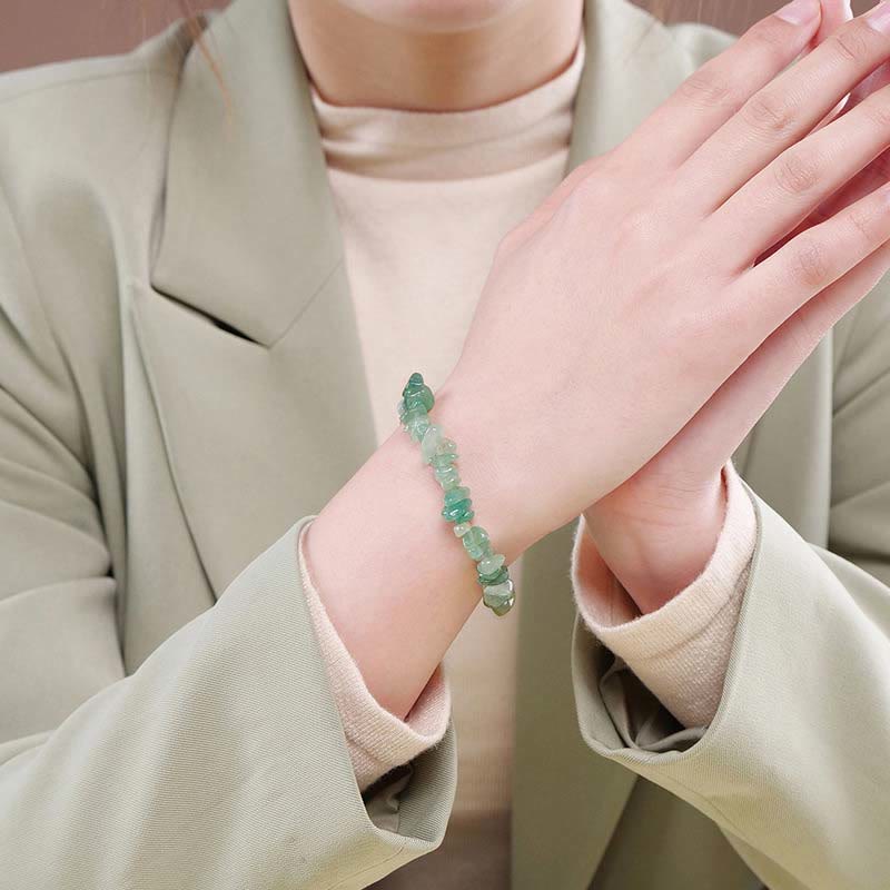 Natural Irregular Shape Crystal Stone Warmth Soothing Bracelet - image 71