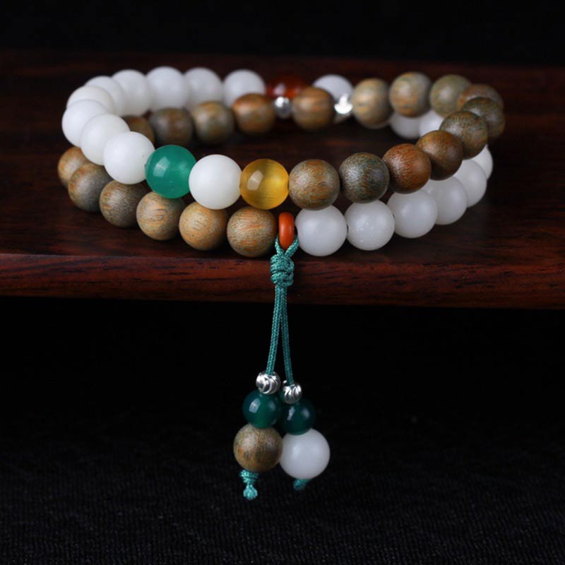 Green Sandalwood Bodhi Seed Wake Up Luck Bracelet - image 1