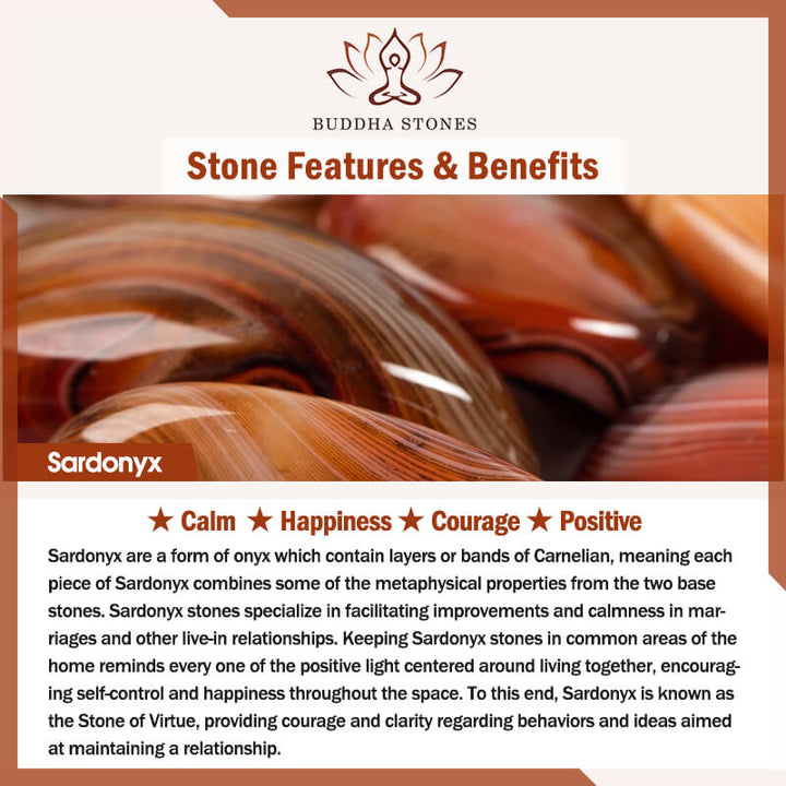 Buddha Stones Tibetan Sardonyx Happiness Positive Bracelet - image 10