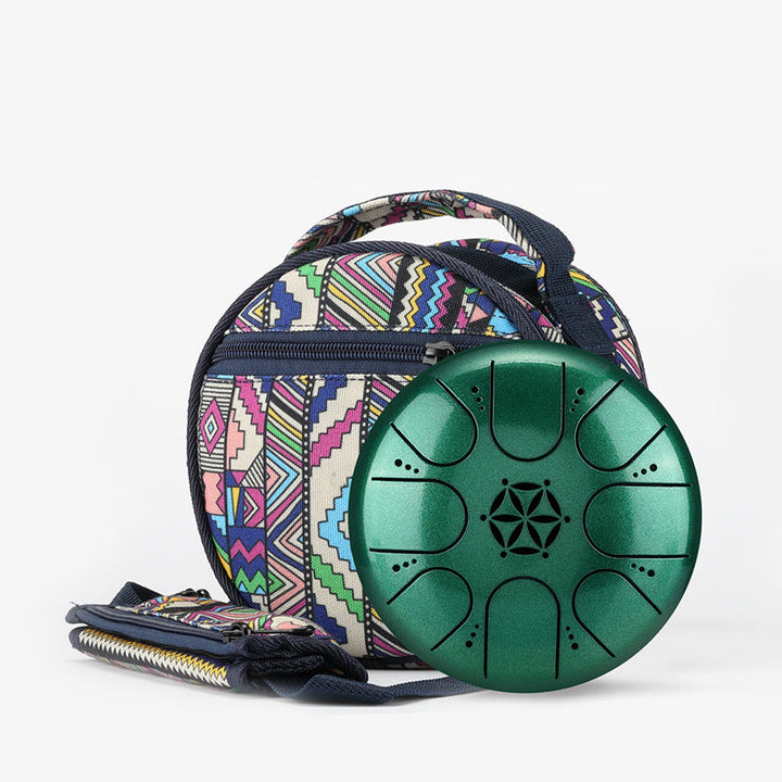 Buddha Stones Steel Tongue Drum Sound Healing Meditation Yoga Drum Kit 8 Note 5 Inch With Carry Bag - image 2