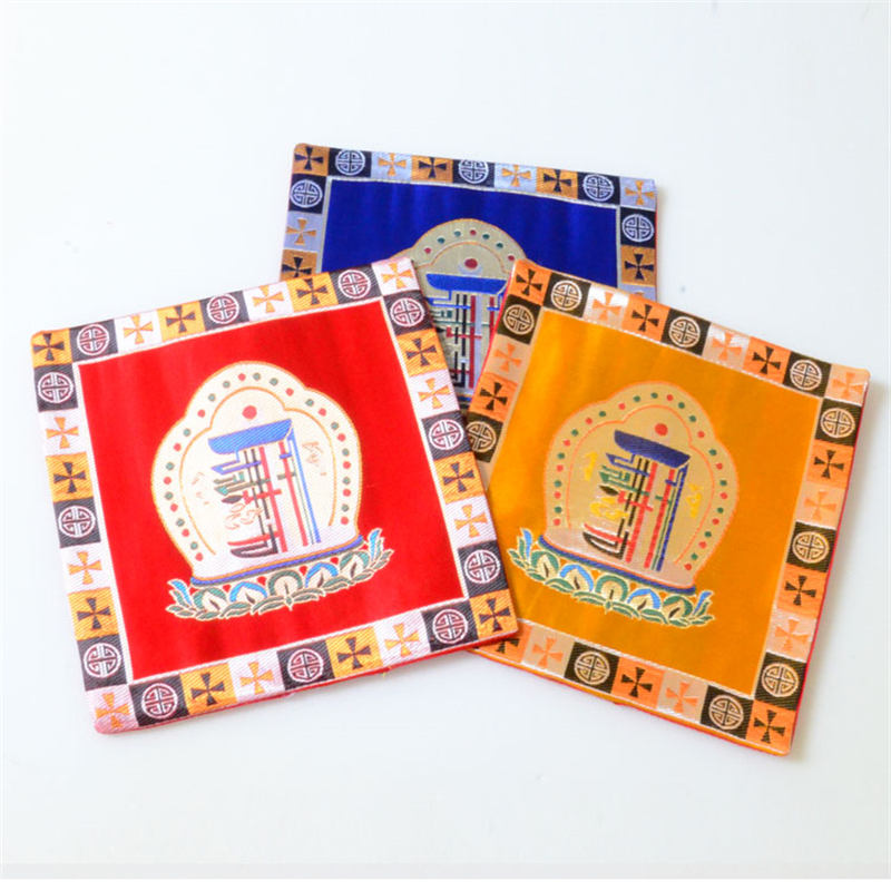 Prayer Altar Mat Man-Bcu Kalachakra Healing Meditation Jacquard Mat - image 0