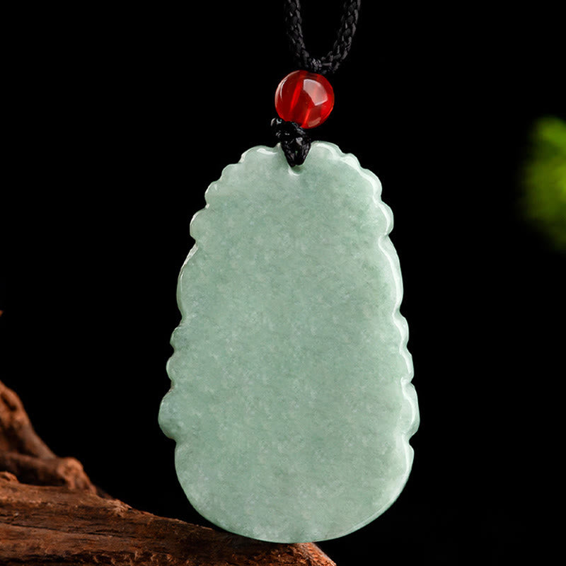 Buddha Stones Natural Green Jade 12 Chinese Zodiac Luck Prosperity Necklace Pendant - image 6