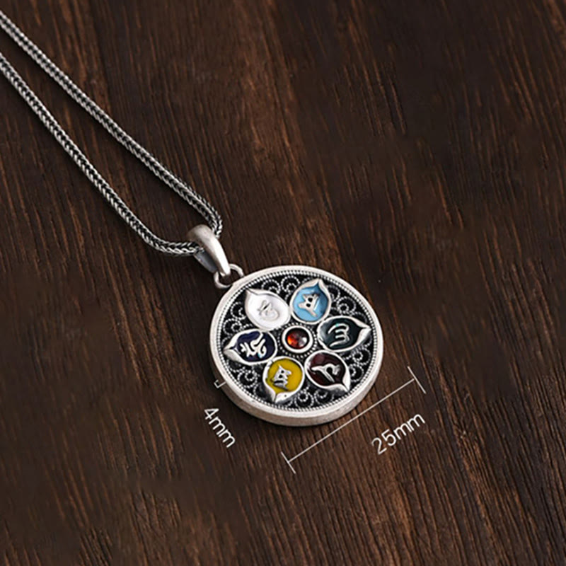 Buddha Stones Tibetan Om Mani Padme Hum Purity Necklace Pendant - image 7