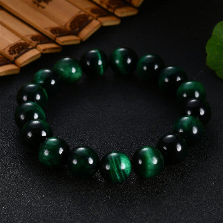 Buddha Stones Natural Green Tiger Eye Strength Bracelet - image 4