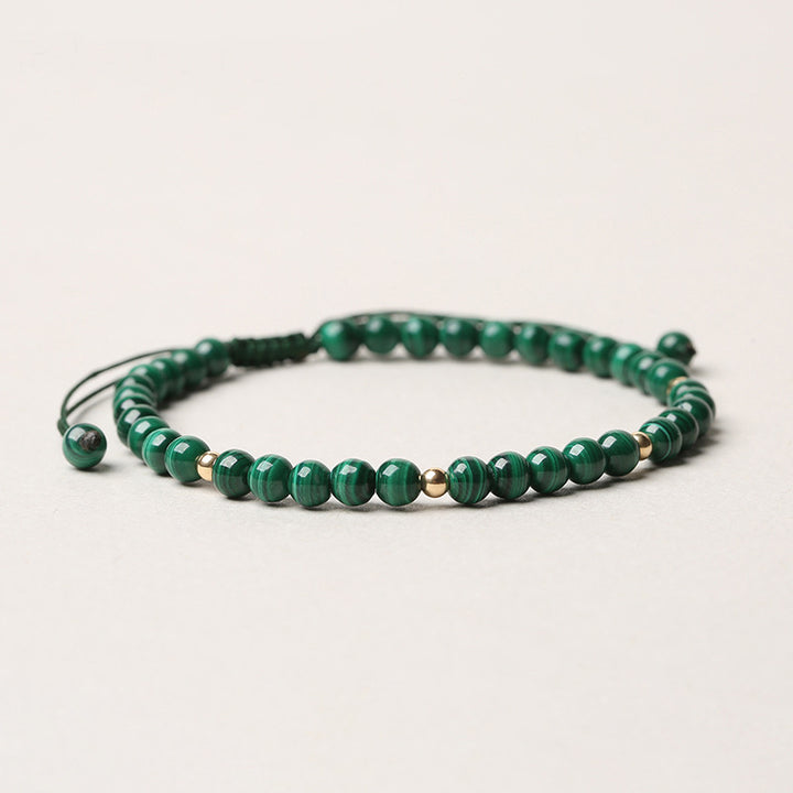 Buddha Stones 4mm Natural Malachite Protection Calmness String Bracelet - image 3