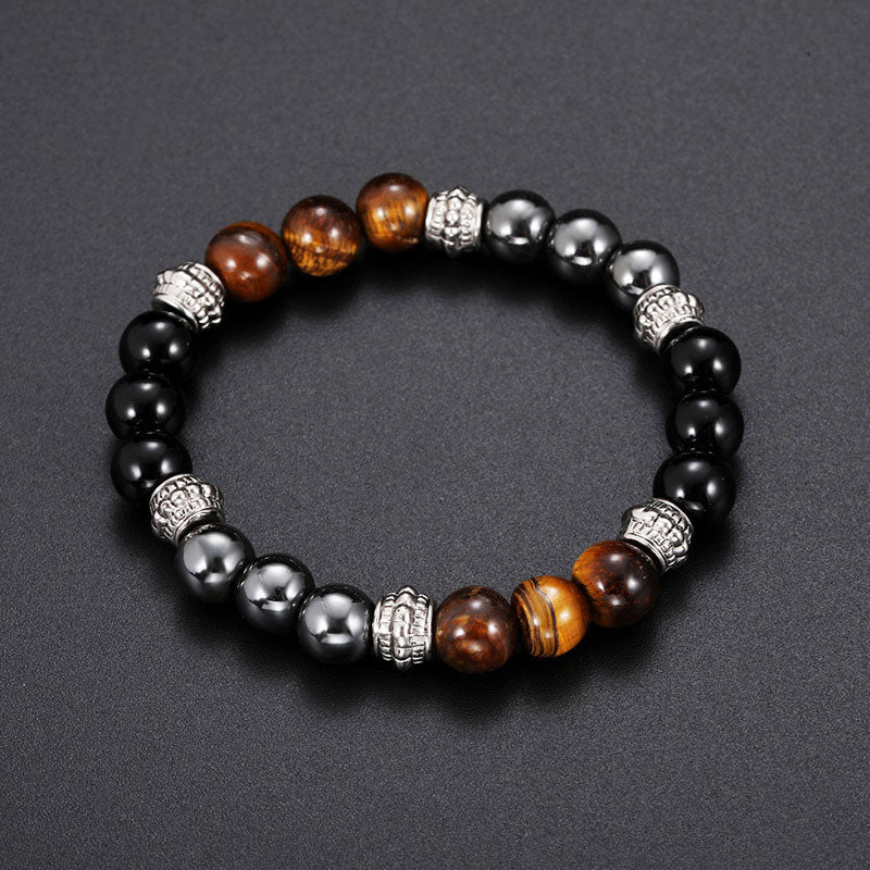 Buddha Stones Tiger Eye and Hematite Good Luck and Healing Bracelet - image 4