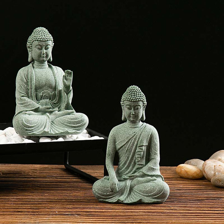 Buddha Stones Tibetan Meditation Contemplation Buddha Serenity Compassion Statue Figurine Decoration - image 3