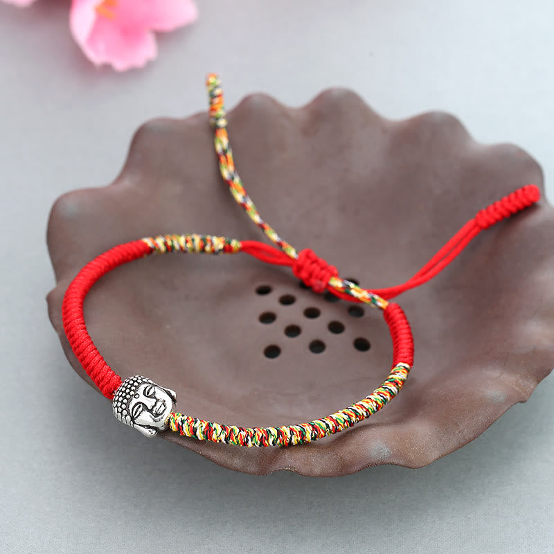Buddha Stones Handmade Colorful King Kong Knot Buddha Serenity String Bracelet - image 2
