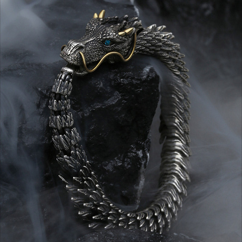 Buddha Stones Nordic Dragon Handmade Amulet Luck Protection Chain Bracelet - image 4