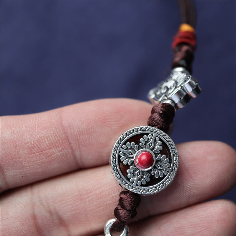 Buddha Stones Tibet Om Mani Padme Hum Prayer Wheel Peace Rotatable Car Hanging Decoration - image 5