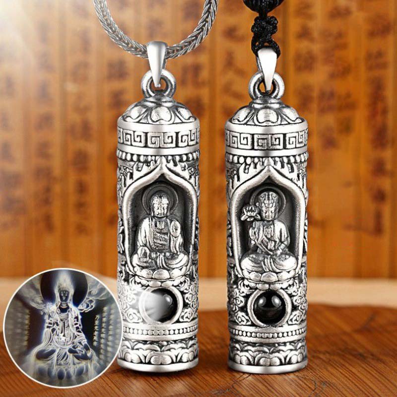 Buddha Stones Chinese Zodiac Natal Buddha Projection Prosperity Necklace Pendant - image 14