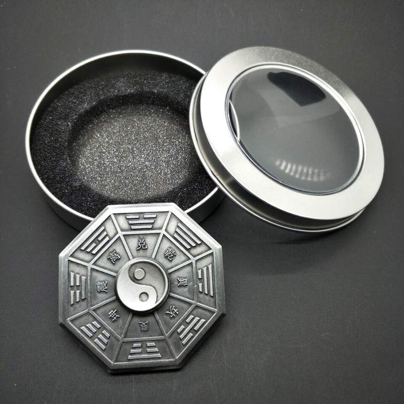 Buddha Stones Fidget Spinner Blessing Tai Chi Finger Hand Spinner Decoration - Silver - image 3