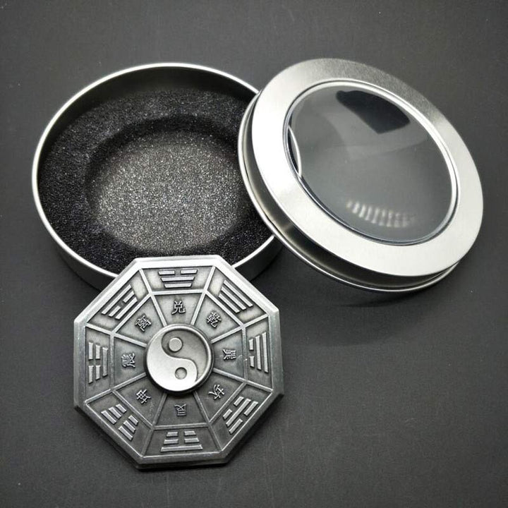 Buddha Stones Fidget Spinner Blessing Tai Chi Finger Hand Spinner Decoration - Silver - image 3