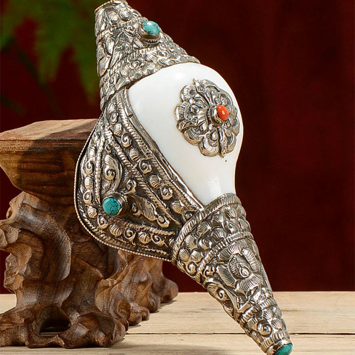 Tibetan Natural Shankha Conch Shell Seashell Wealth Lucky Home Decoration - image 13