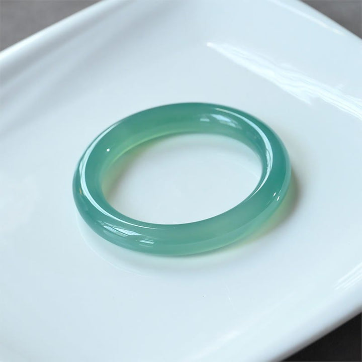 Buddha Stones Natural Green Chalcedony Strength Bangle Bracelet - 56mm - image 4